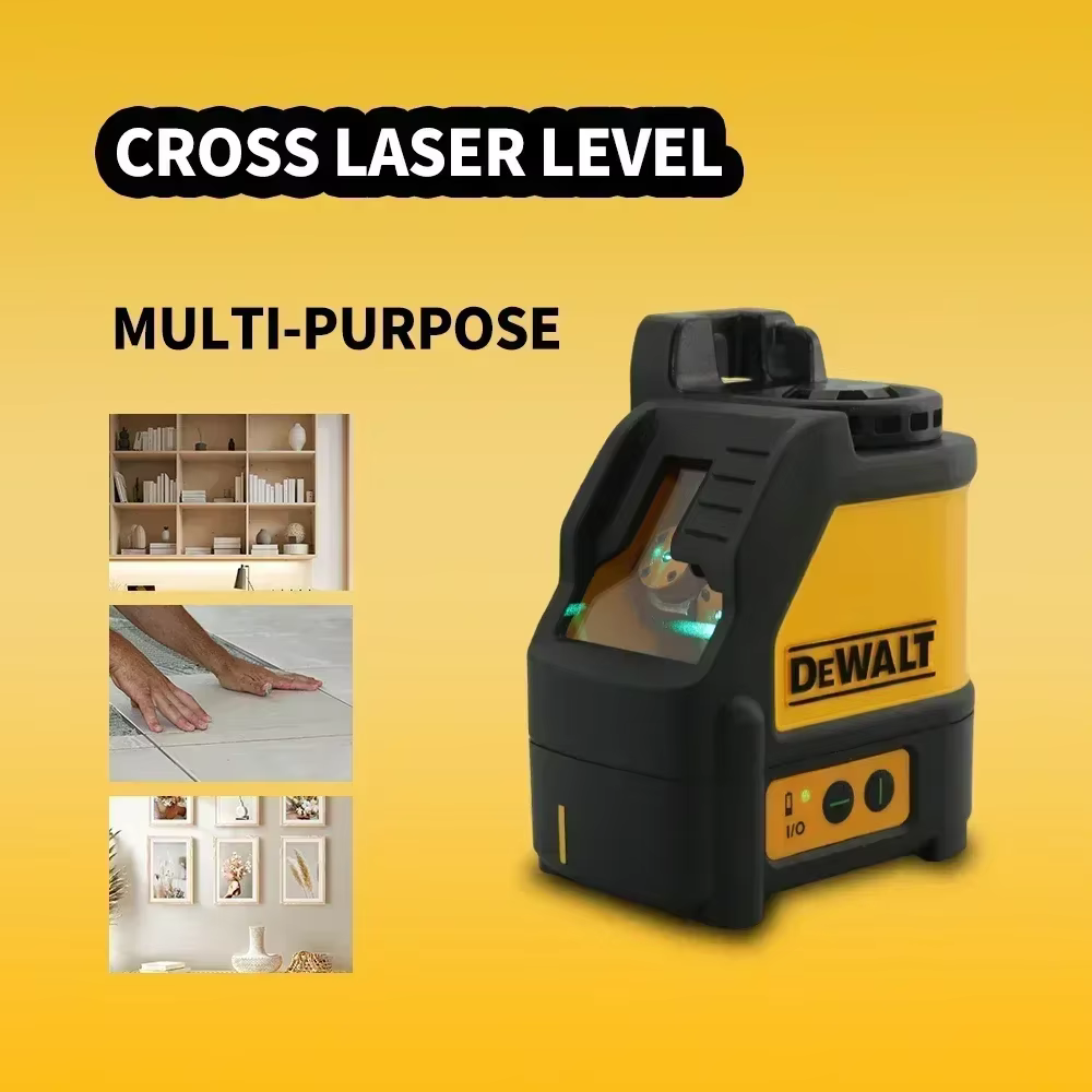Niveau laser professionnel DDEWALT DW088CG à faisceau vert : Outil de nivellement automatique à 2 lignes haute précision