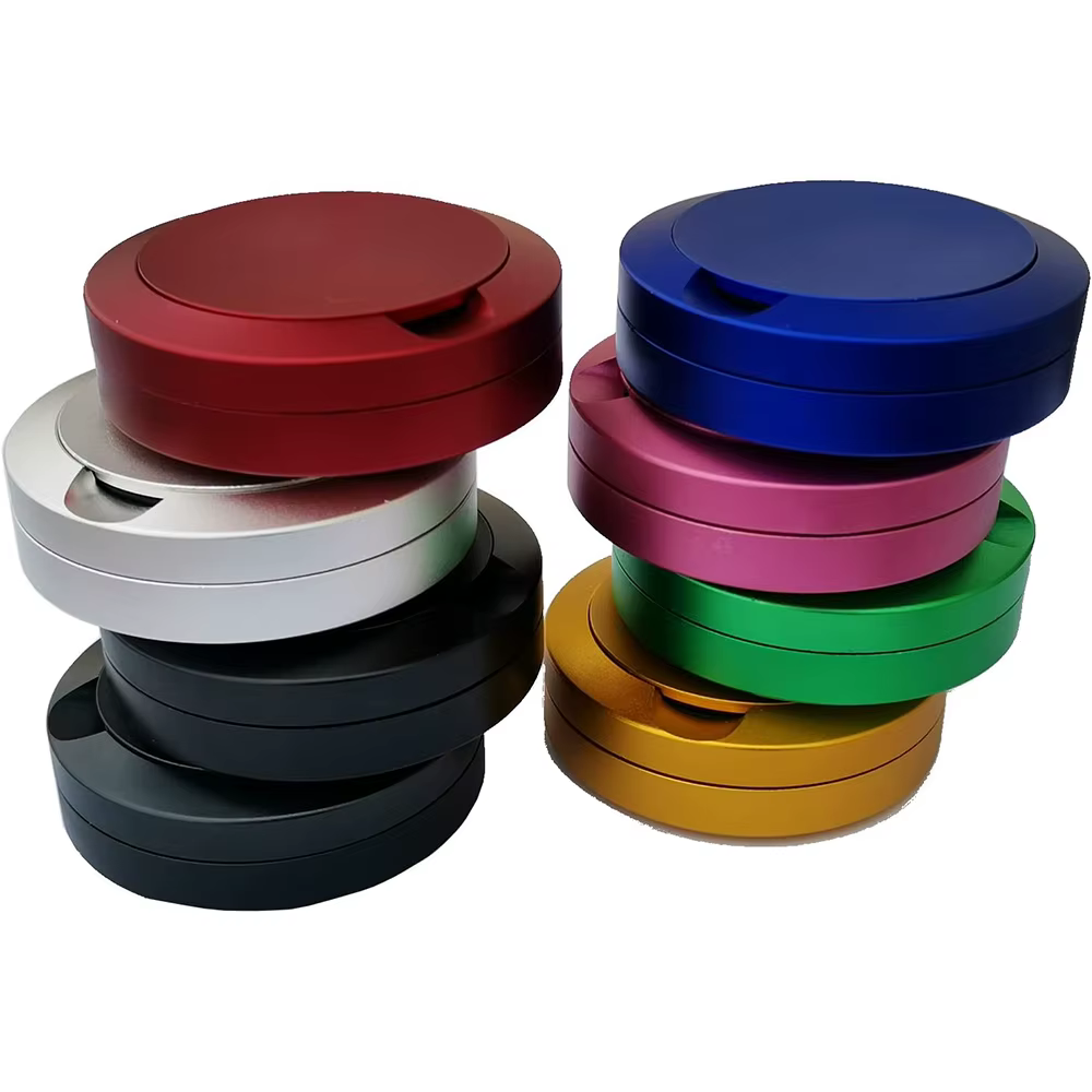Zyn Metal Can 72MM Container Storage Tin Snus Cans Aluminum Black Color 3 Layers Snuffbox CNC