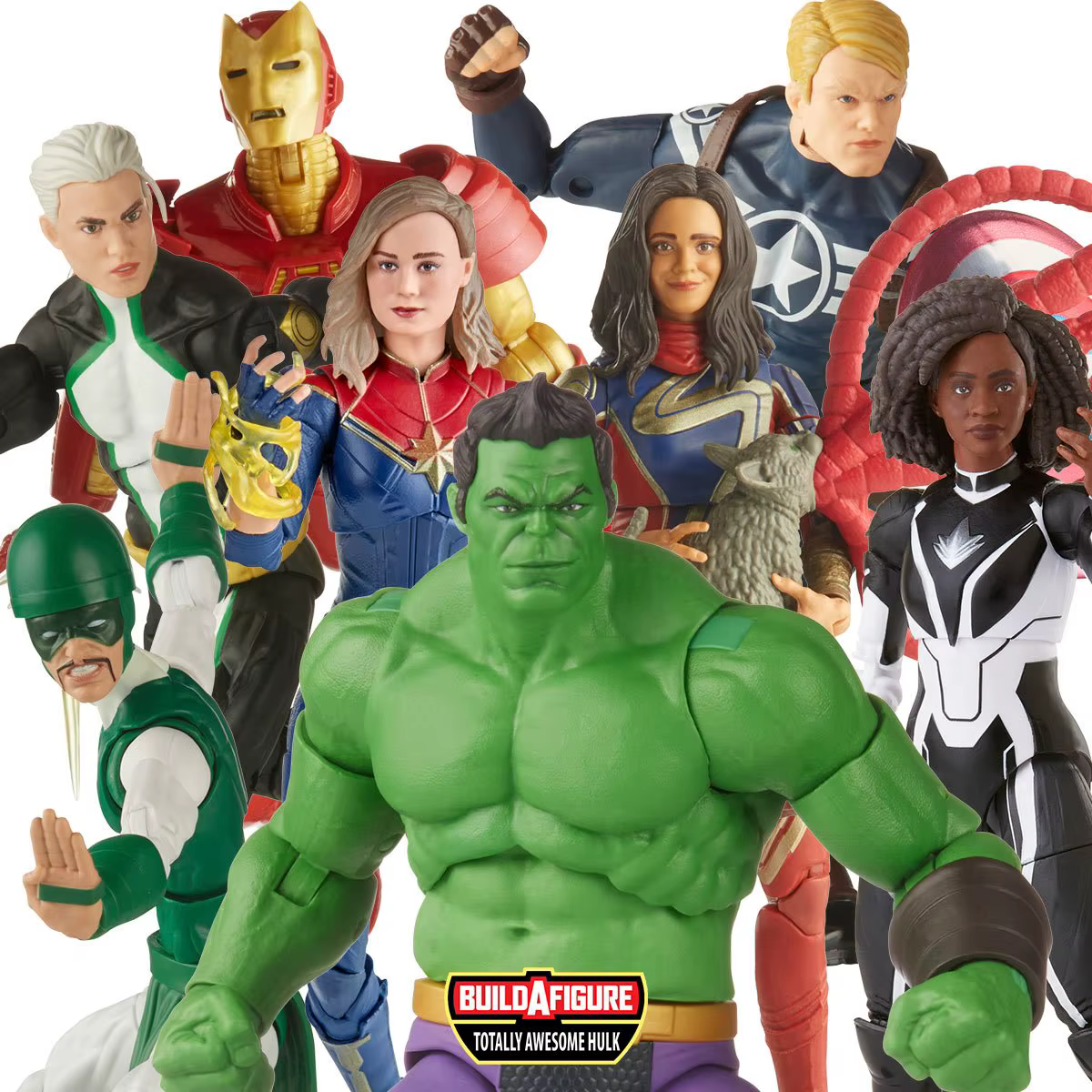 Marvel ATIONS End services.com Marvel Ms Marvel, Marvel Boy Photon Karnak Iron Man Commander Rogers, Awesome MEDk Wave, 6 "Action Figure
