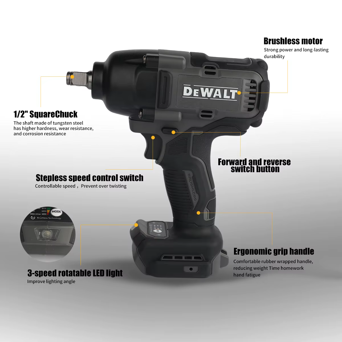 Clé à chocs électrique sans balais DeWalt DCF99M 20V à couple élevé