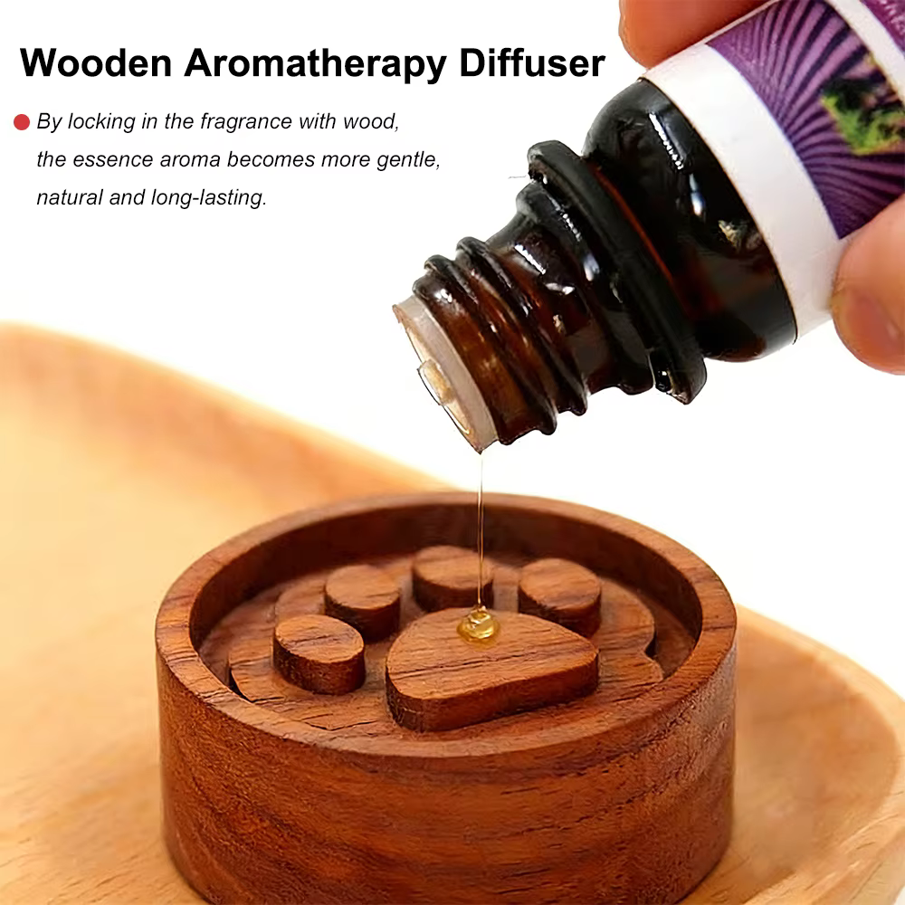Diffuseur d'aromathérapie en bois avec boîte, diffuseur de parfum, diffuseur d'huiles essentielles pour la maison/la voiture/le bureau