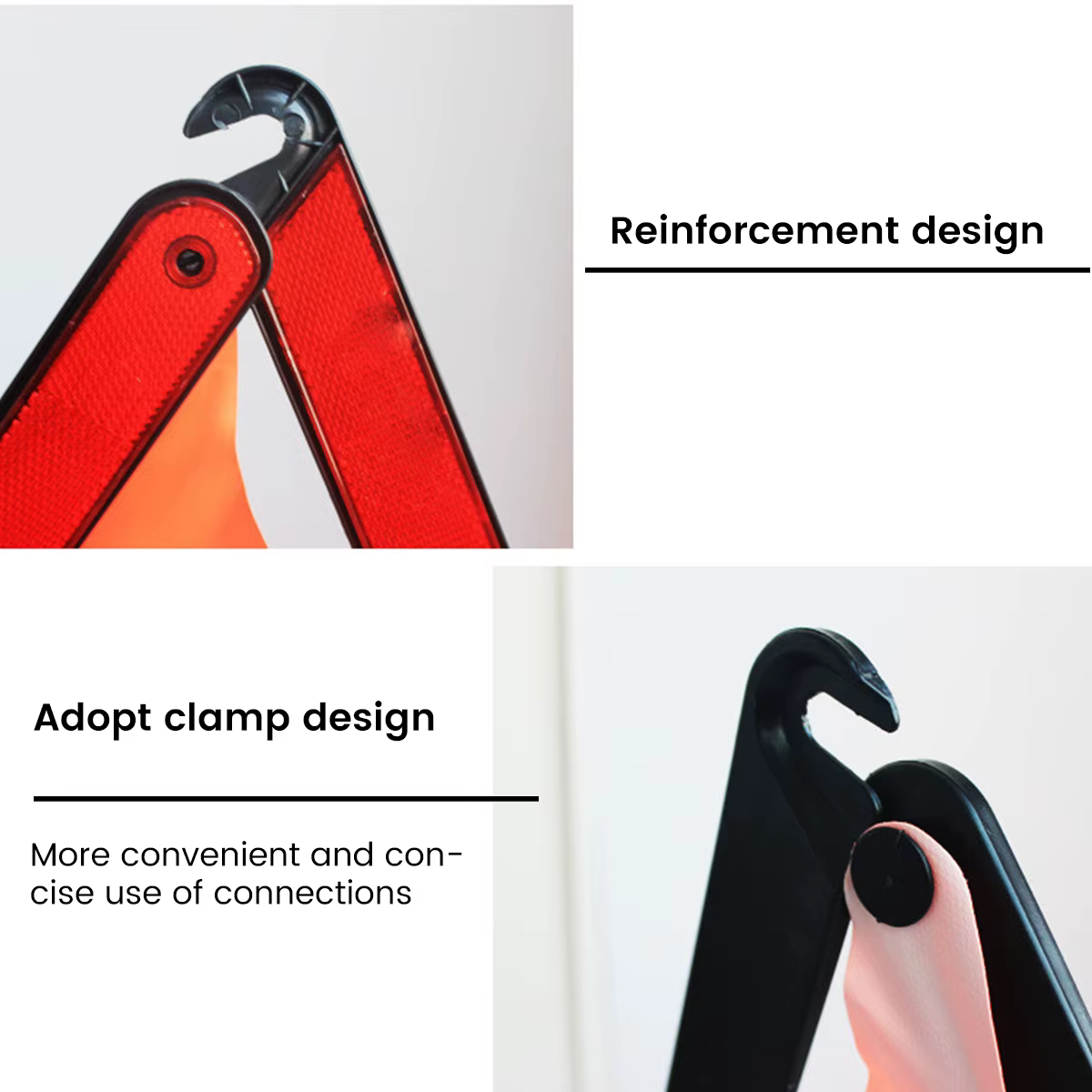 Triangle de coulée d'iode pliable pour les urgences de sécurité