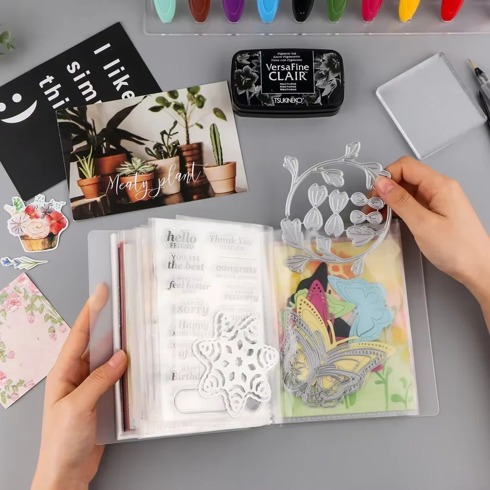 Album de stockage de photos autocollant transparent A6