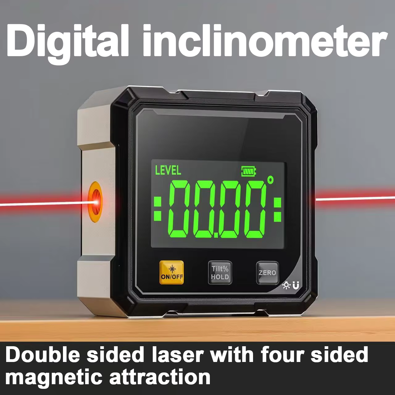 Détecteur d'angle numérique magnétique avec jauge Laser électronique rapporteur inclinomètre aimants de niveau règle
