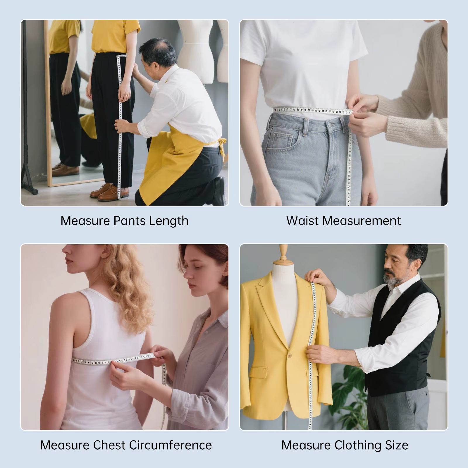 152 cm 60 pouces ruban à mesurer souple Double face vêtements tailleur règle de mesure corps couture