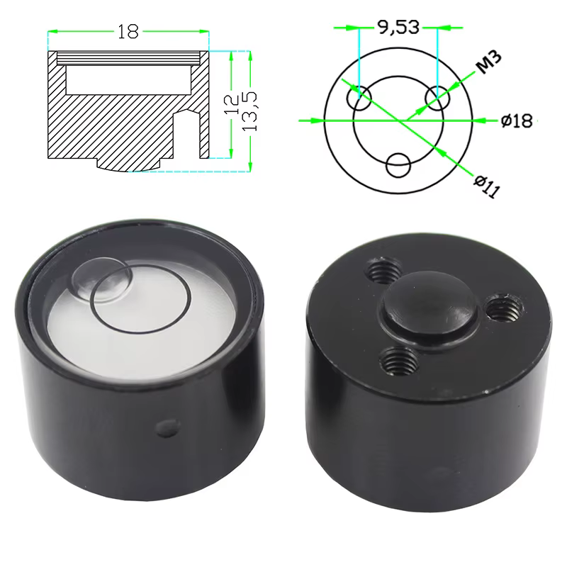 Niveau à Bulle de Haute Précision, Accessoires de 18x13.5mm, 10 Pouces/2mm