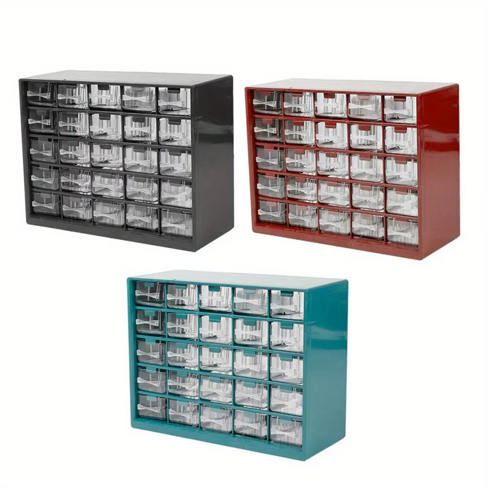Boîte de rangement murale à 25 compartiments pour vis et composants
