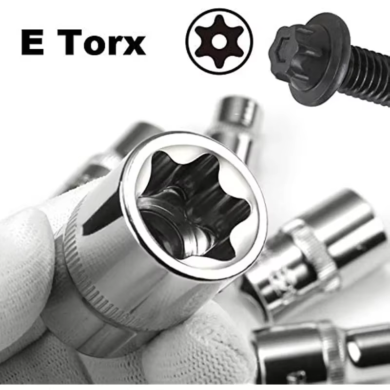 Jeu de douilles Torx E Star femelle E4-E24