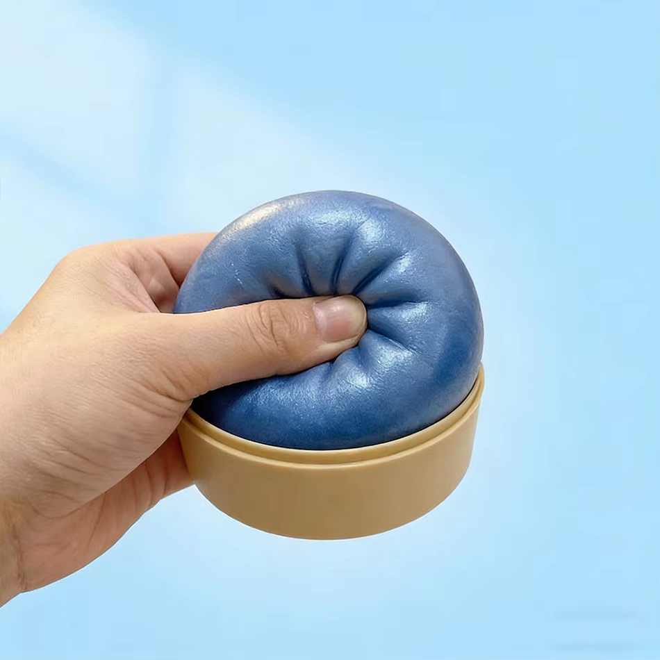 Boîte mystère : Jouet anti-stress coloré en forme de dumpling simulé