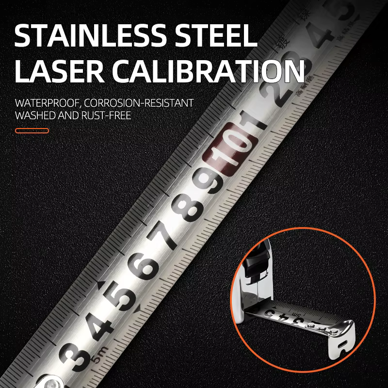 AIRAJ 5M ruban à mesurer en acier inoxydable rétractable haute précision professionnel corps métrique mesure outils de Construction pour le travail du bois