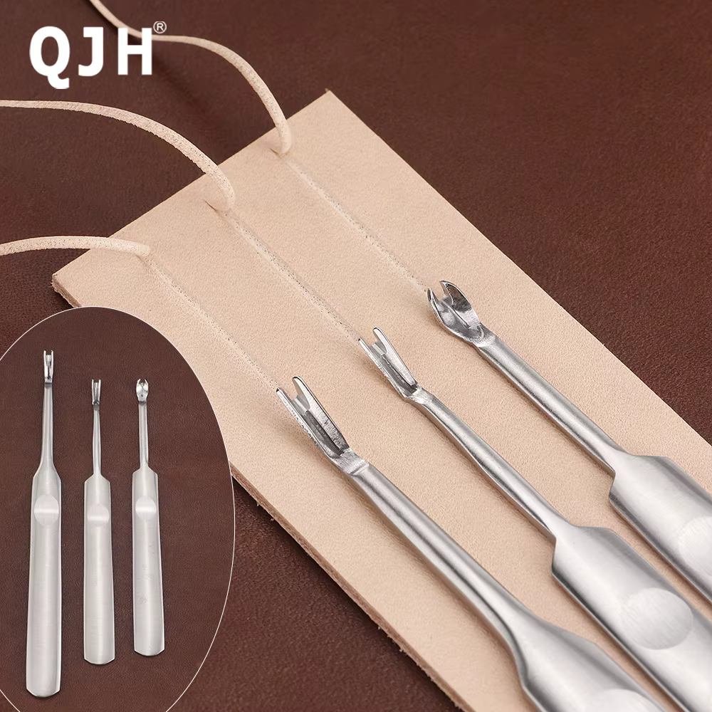 Ensemble d'outils de fente pour l'artisanat du cuir en acier inoxydable de qualité supérieure