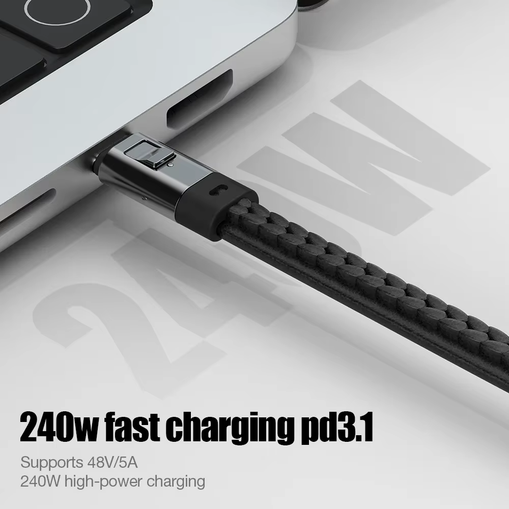 Porte-clés Portable USB C câble de chargeur court 240W 5A cordon de charge rapide Type C