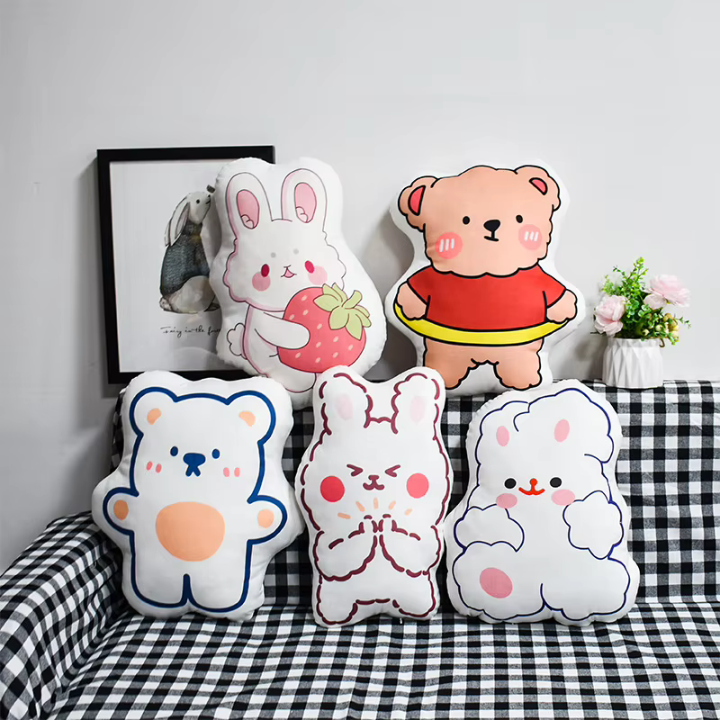 Taie d'oreiller en peluche de forme irrégulière Anime personnalisée, housses de taies d'oreiller, pas de MOQ, pas cher, vente en gros
