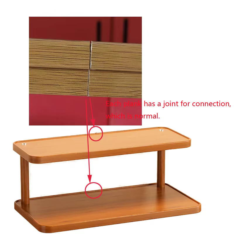 Support de rangement polyvalent en bois à 2 niveaux pour cuisine et salle de thé