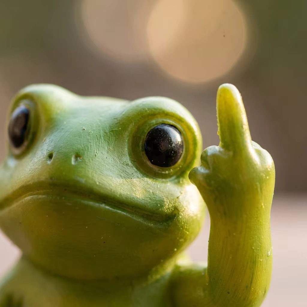 Mini figurine de grenouille créative en résine