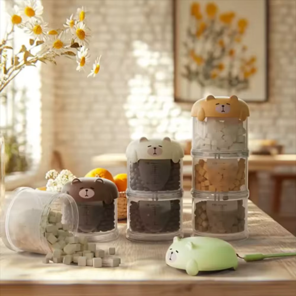 Boîte de rangement portable en plastique scellée pour aliments pour animaux de compagnie