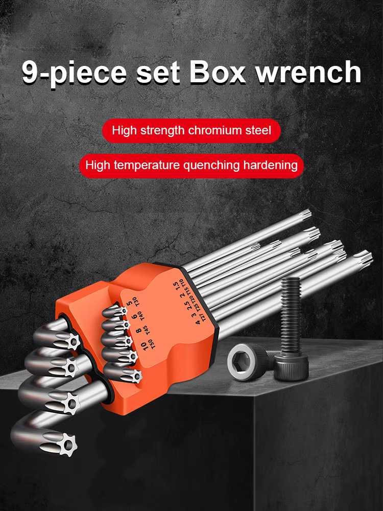9 pièces Torx étoile clé Kits ensemble clés Allen clé hexagonale jeu