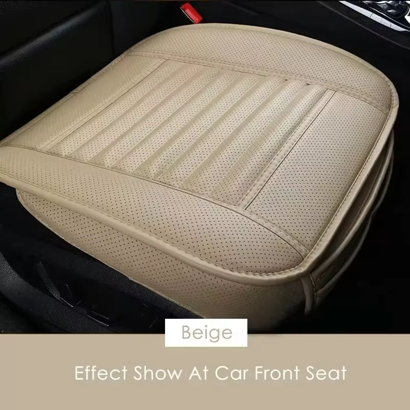 Housse de siège de voiture universelle, tapis respirant en cuir PU pour coussin de chaise automobile, housse de siège avant de voiture, tapis antidérapant quatre saisons