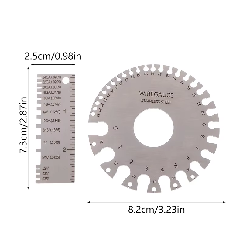 Jauge de fil ronde AWG SWG 0-36