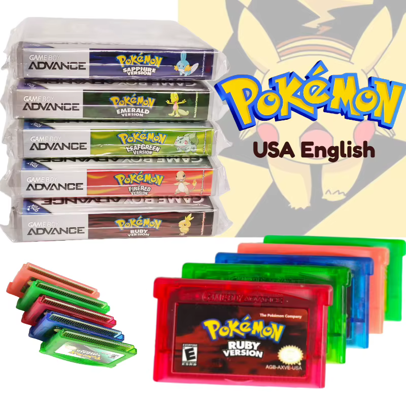 Cartouche de jeu vidéo 32 bits Pokemon USA pour console
