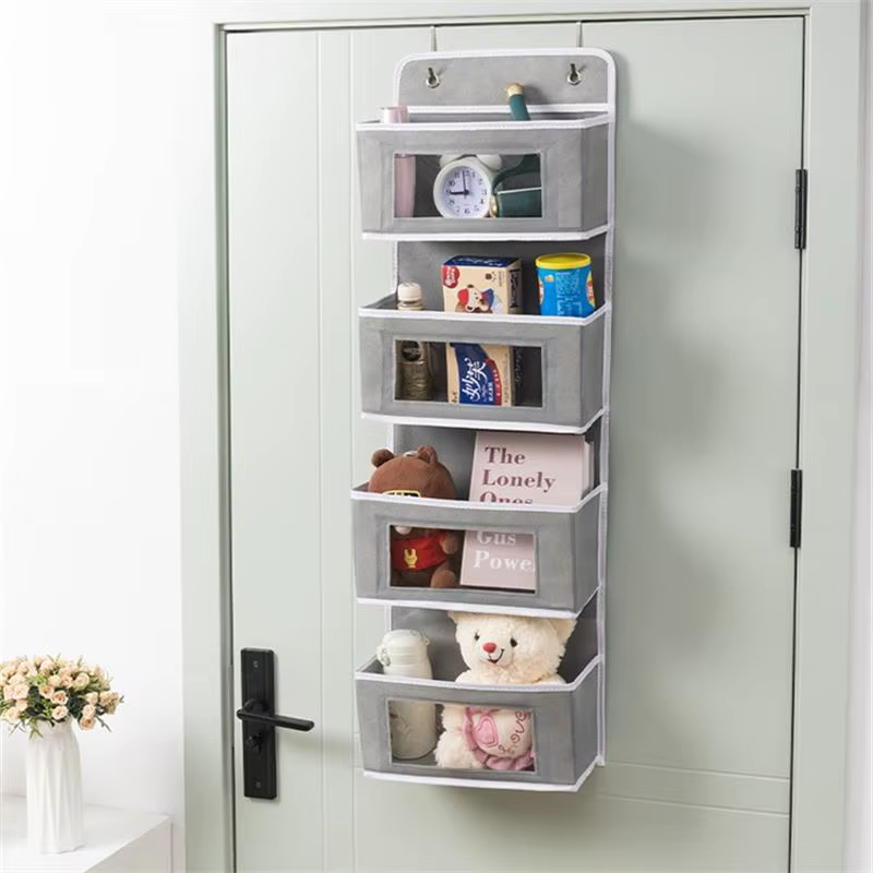 1pc Quatre couches Sac De Rangement Porte Suspendus Tissu Organisateur Sac Pour Articles Divers Sous-Vêtements Chaussettes