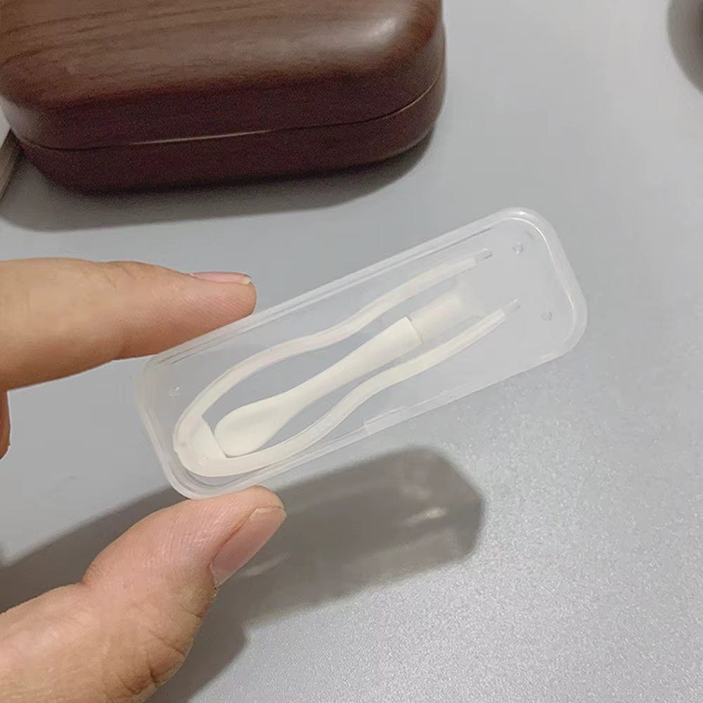 Boîte de rangement pour lentilles de contact avec miroir