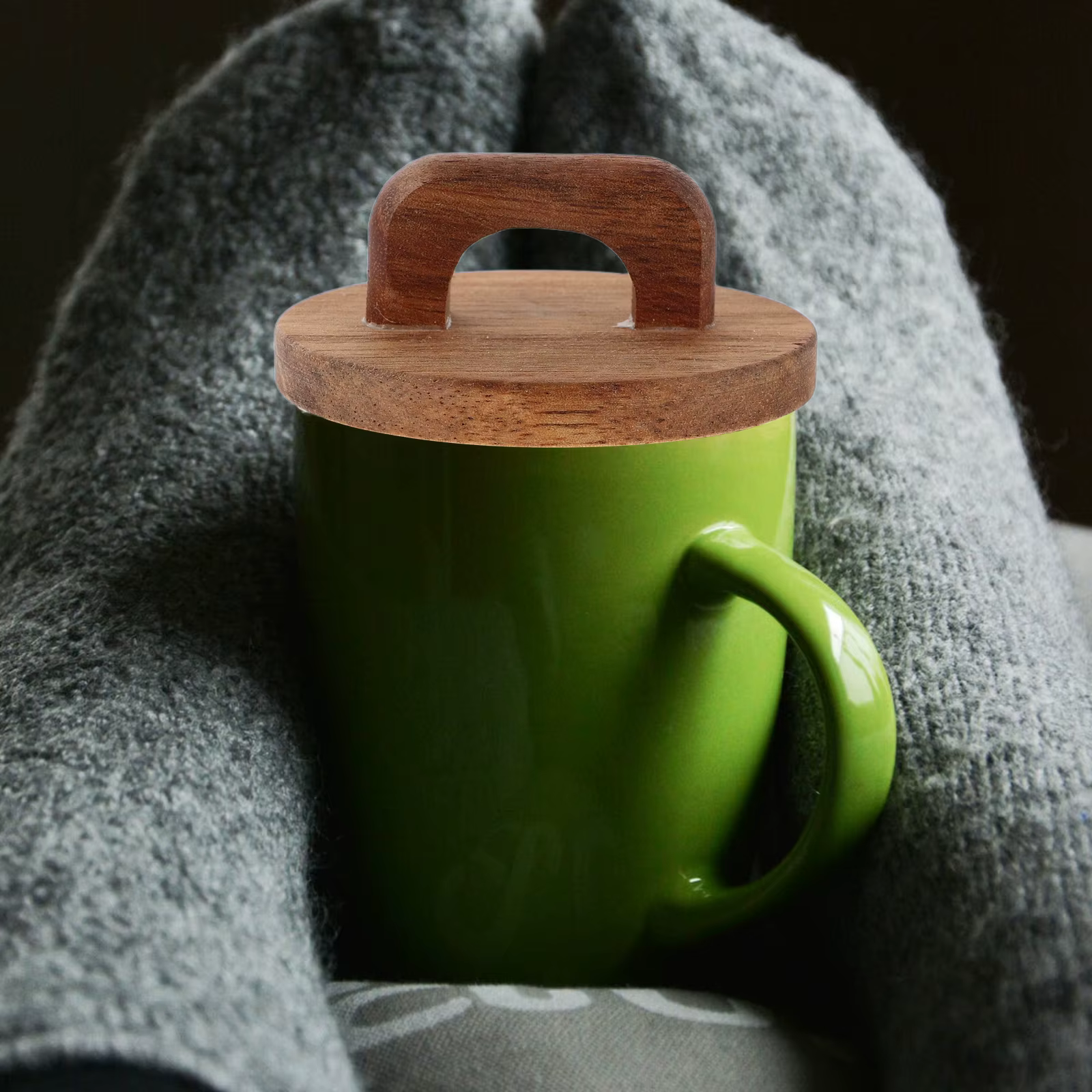 Couvercles de pot en bois hermétiques 3x3 pouces