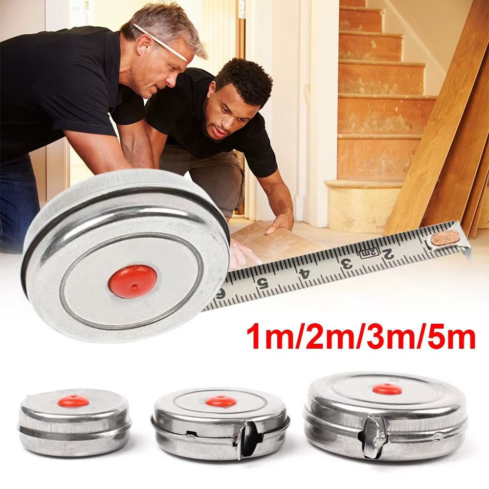 Outils de mesure : Ruban à mesurer en acier inoxydable 1m, 2m, 3m, 5m