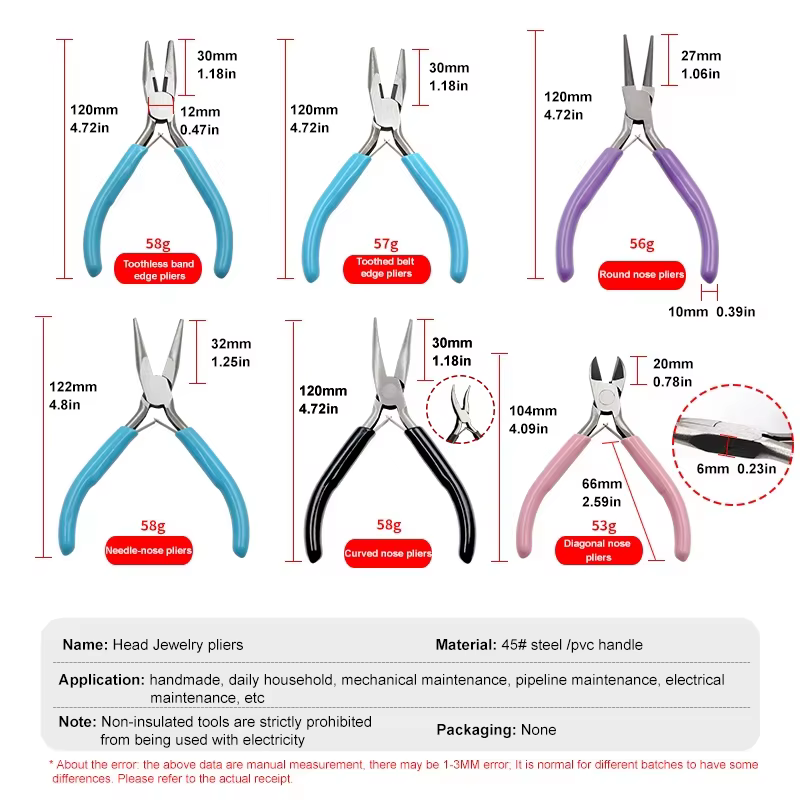 Pinces à bijoux, outils