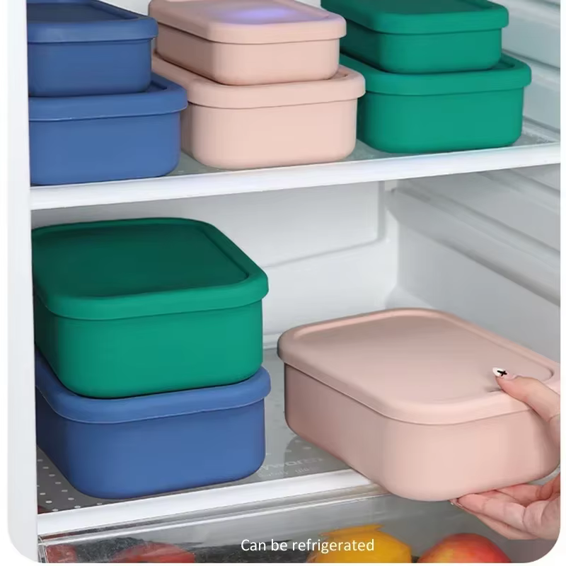 Boîte à déjeuner en Silicone 3 pièces/ensemble (300ml + 700ml + 1300ml)