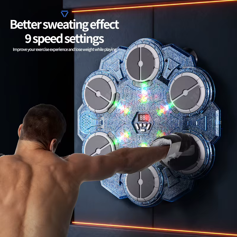 Nouvelle Machine de Boxe Musicale Intelligente Bluetooth Murale – Entraîneur de Boxe Musical pour la Maison et la Salle de Sport – Équipement de Frappe Électronique
