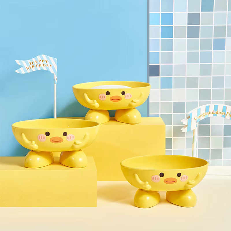 Boîte à savon en forme de petit canard jaune