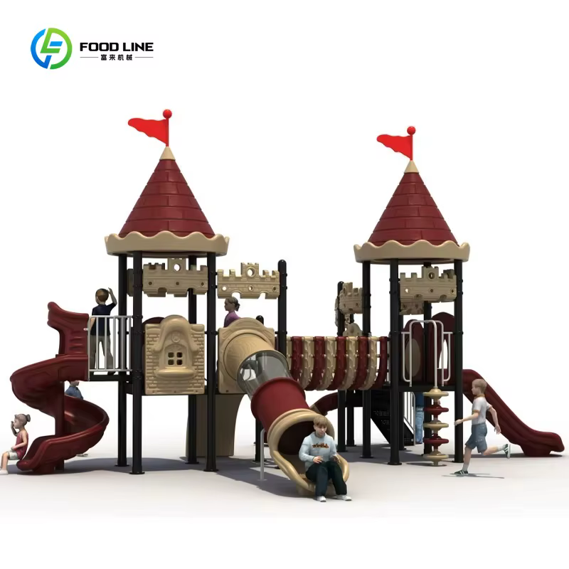 Parc d'aventure extérieur personnalisé en plastique de grande taille