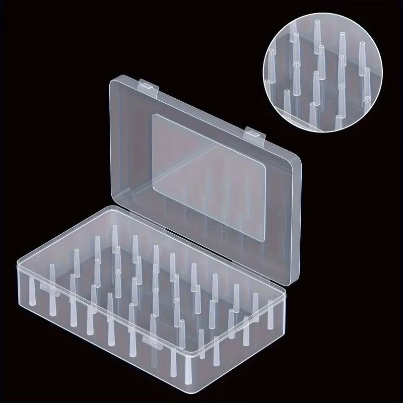 Boîte de rangement transparente en plastique PP pour kit de couture et broderie