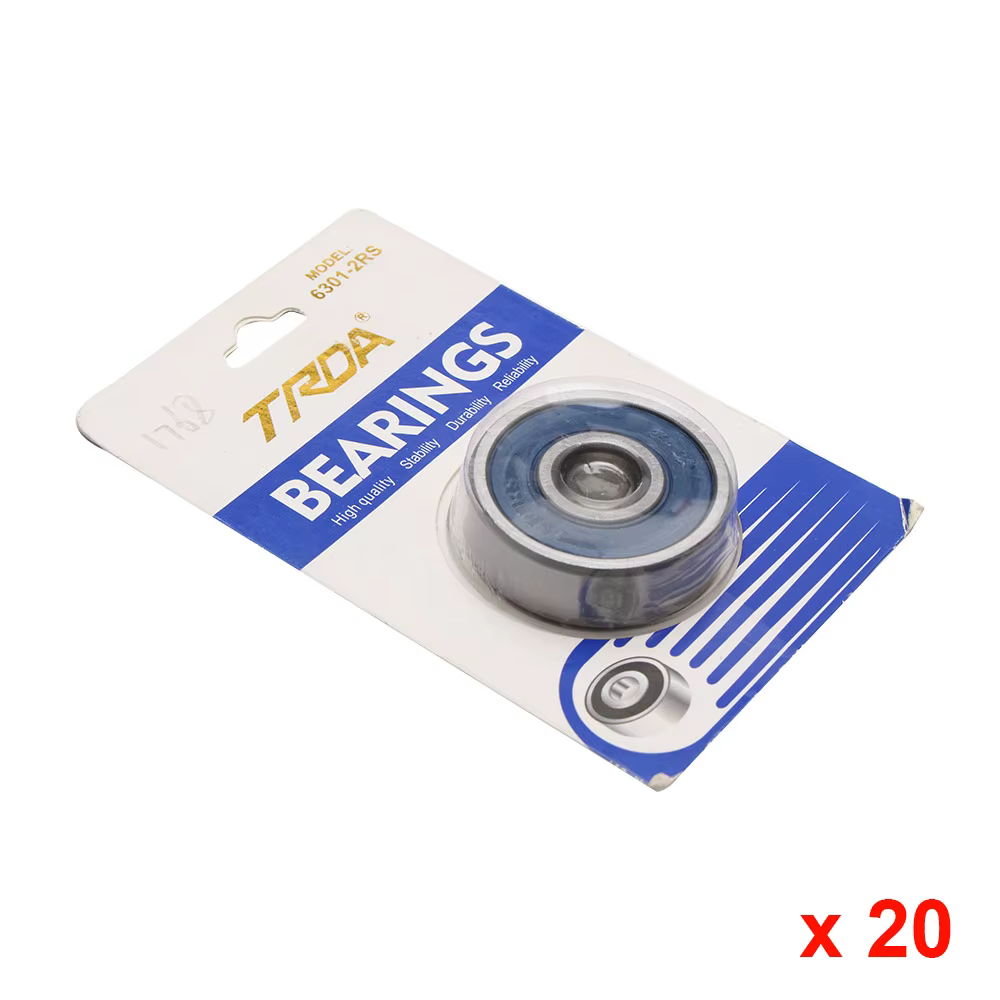 Lot de 20 roulements à billes scellés 6301-2RS