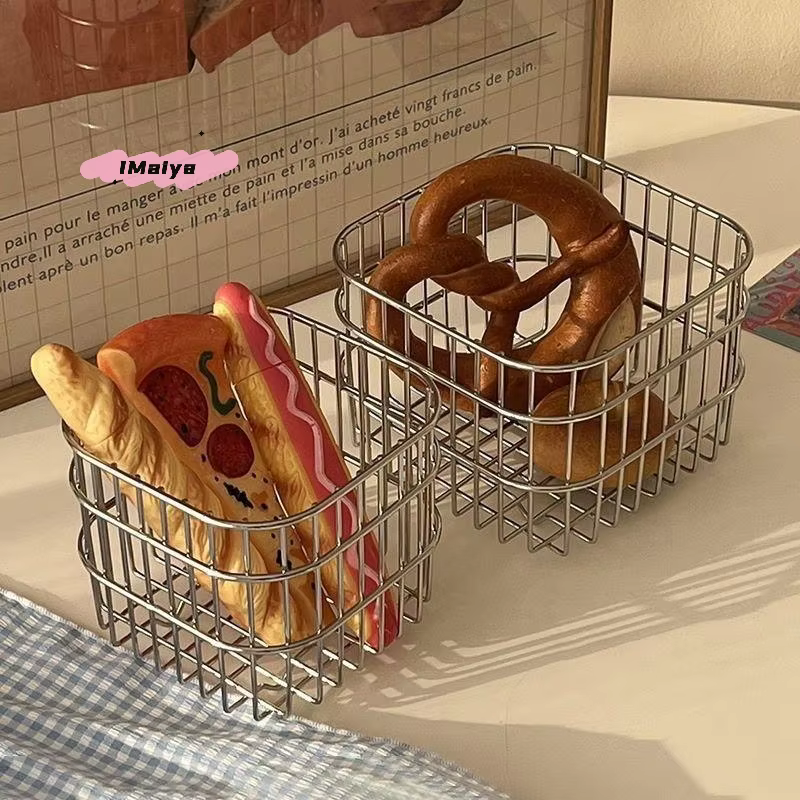 Panier de rangement de bureau en métal