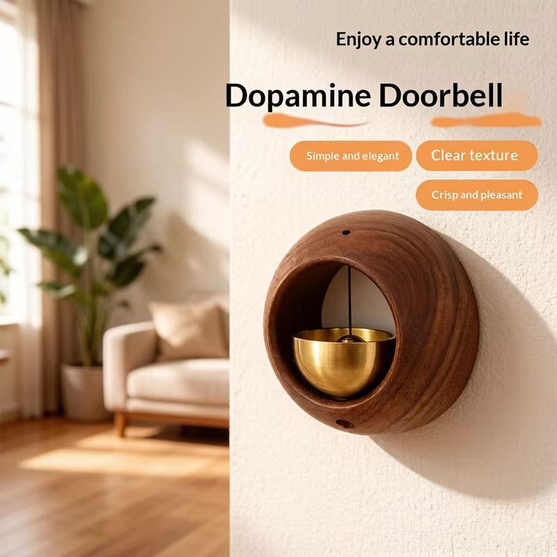 Sonnette d'entrée magnétique en bois