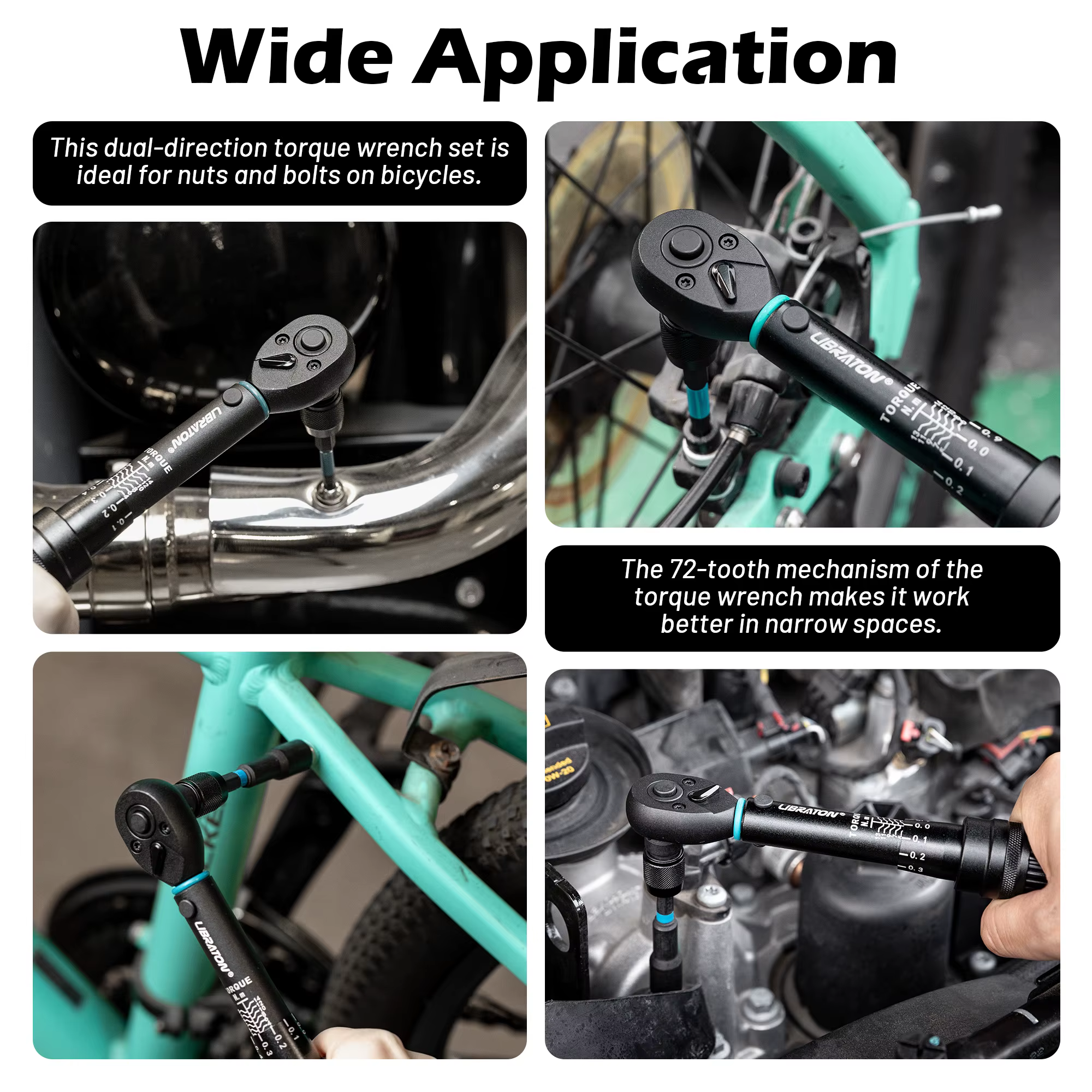 Clé dynamométrique de vélo 1/4 "2-14Nm