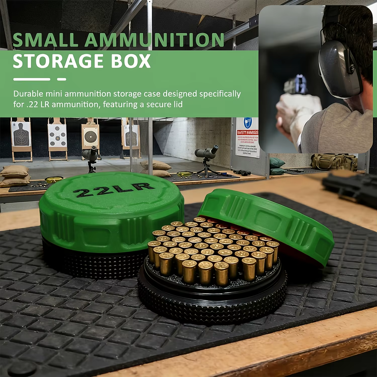 Boîte de munitions .22LR miniature : compacte
