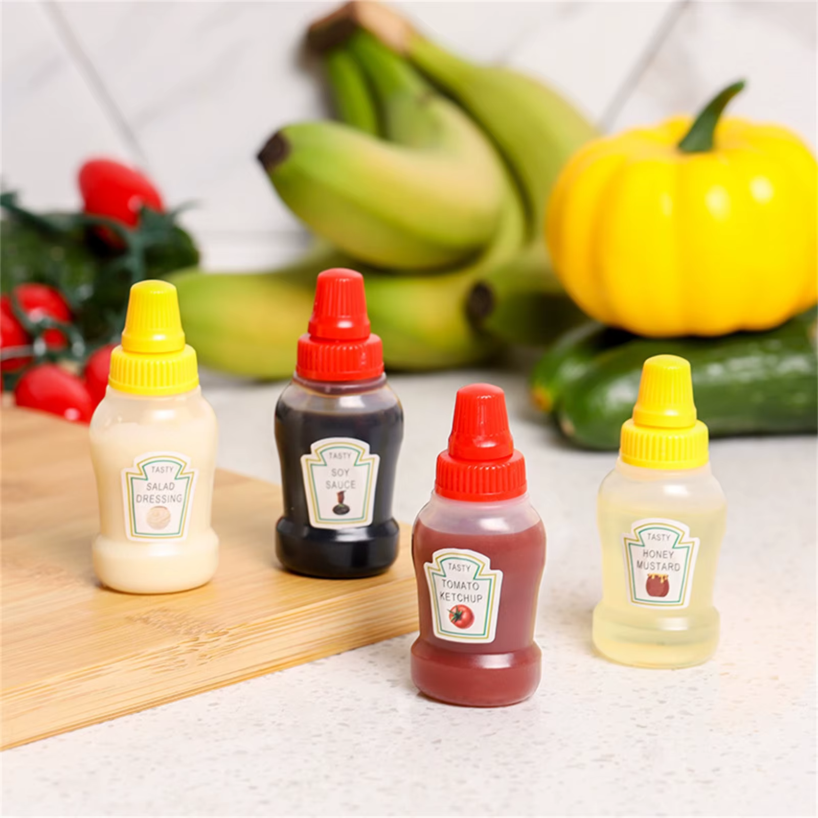 Mini bouteilles de condiments portables