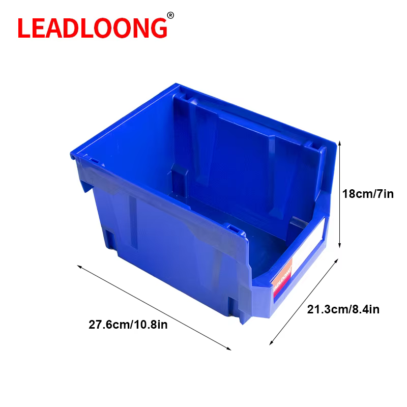 LEADLOONG V5 boîte de rangement combinable 6 pièces 10.8*8.4*7in/27.6*21.3*18cm bac réglable adapté pour entrepôt école Garage bureau
