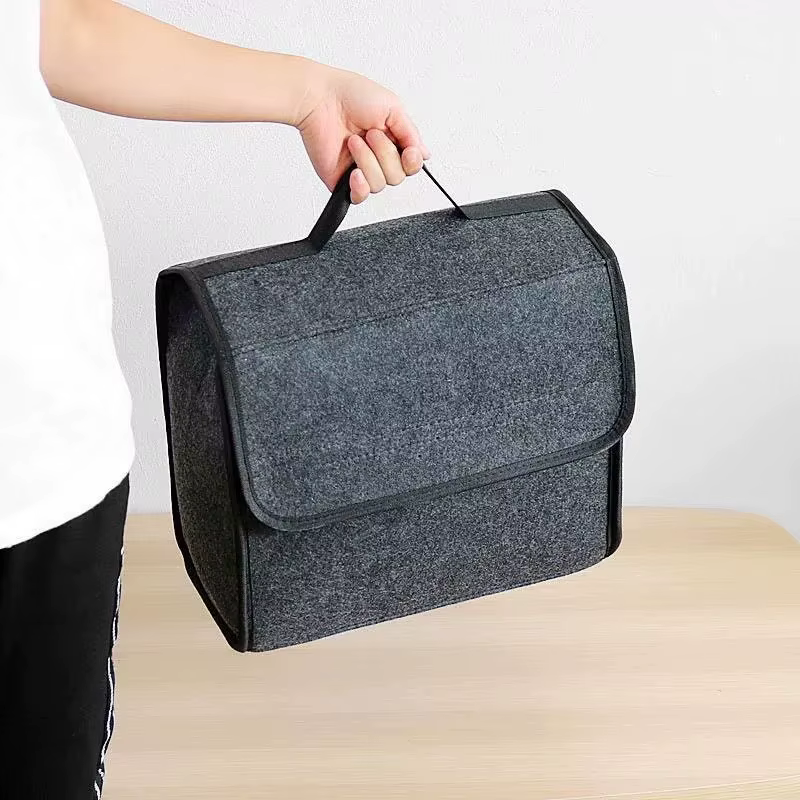 Boîte de rangement en feutre pour voiture
