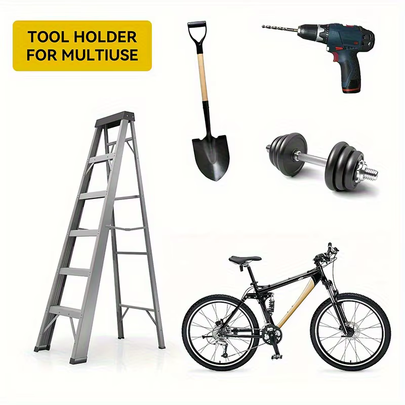 Support mural pour tondeuse et outils de jardin – Organisateur de garage pour débroussailleuse