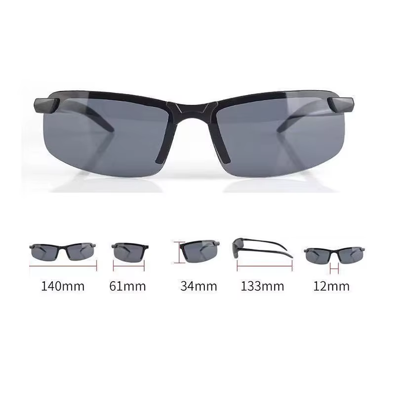 Lunettes de Vision nocturne hommes Anti-éblouissement conduite demi-monture