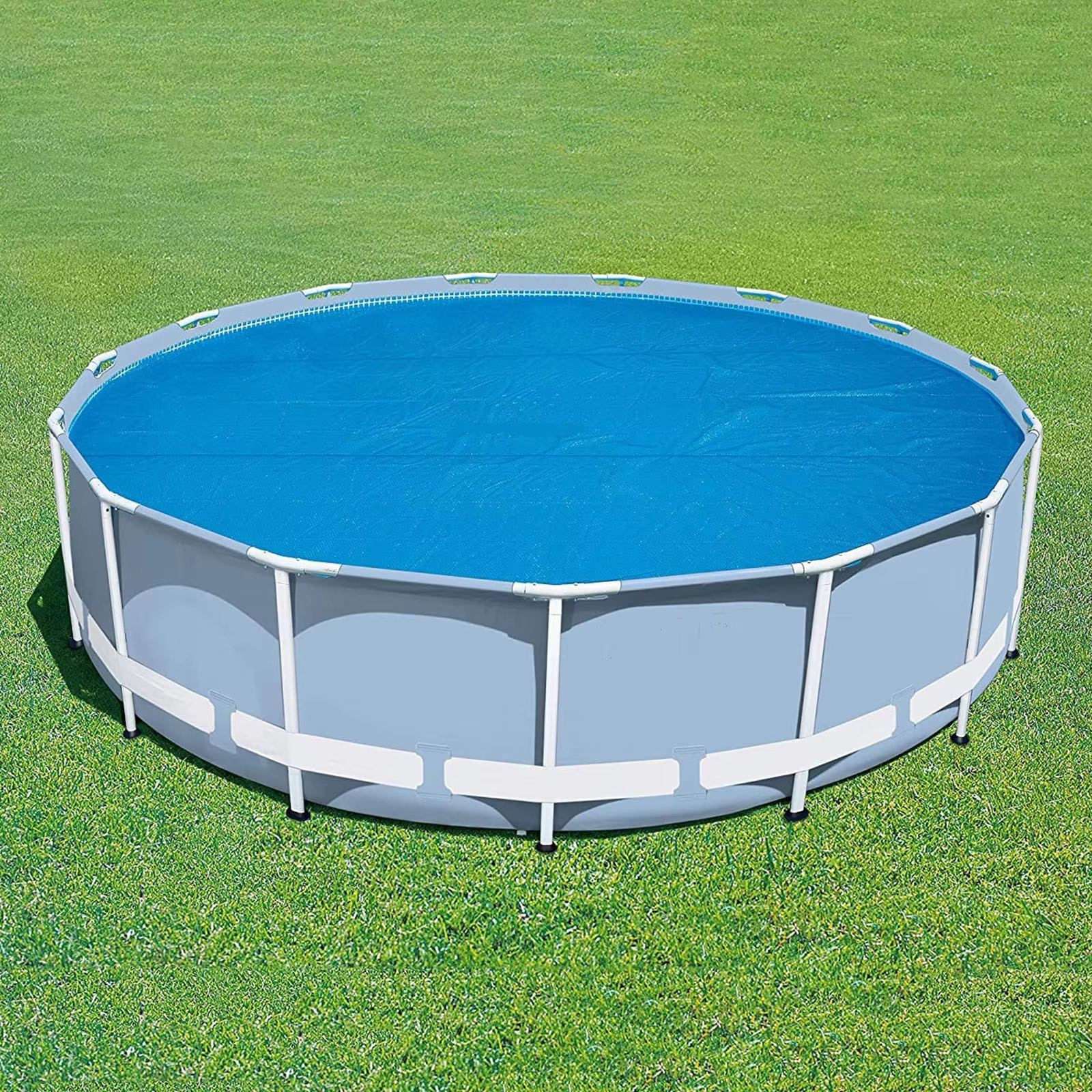 Couverture de piscine solaire ronde, imperméable à l'eau, anti-poussière, pour l'extérieur, film à bulles PE, accessoire pour l'été