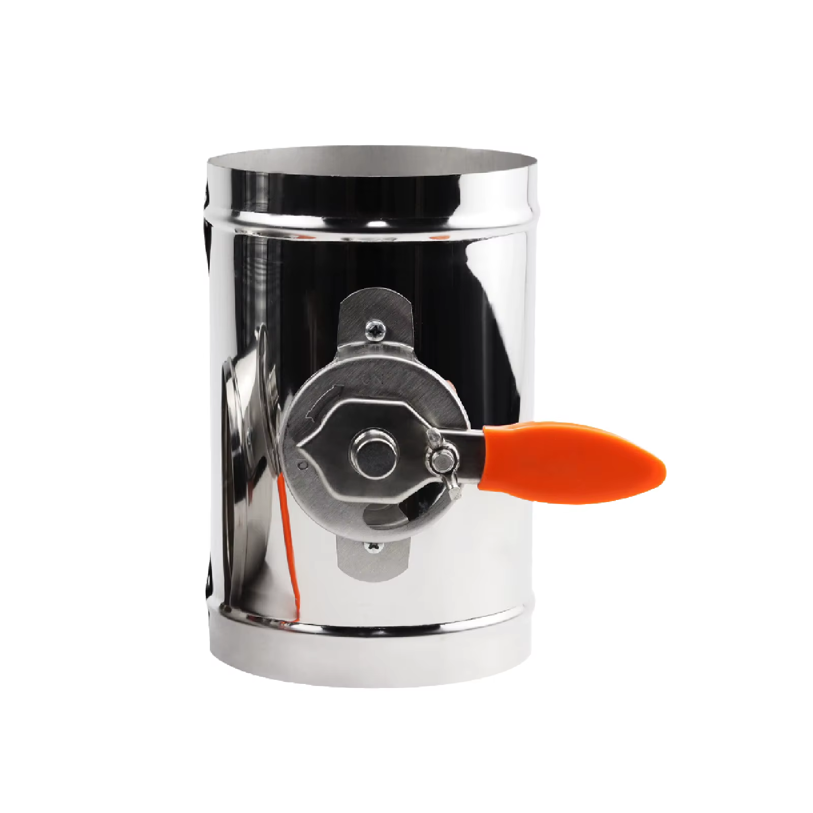 Vanne de Régulation d’Air Inox 201 avec Lame Silicone Clapet de Ventilation Ø51-150mm Bride 25mm pour Cuisine Usine