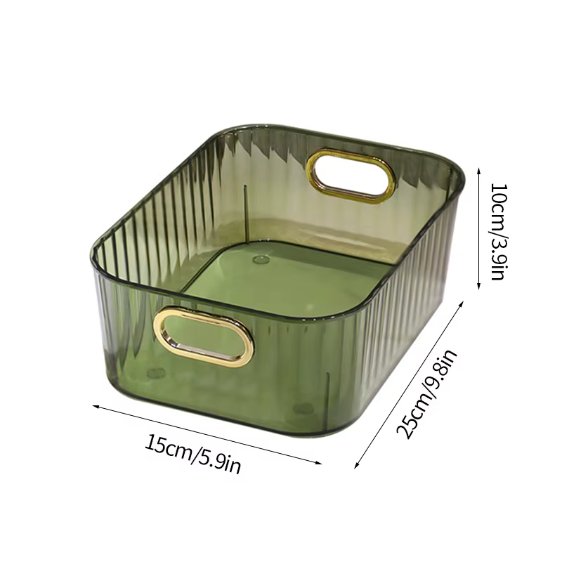 Boîte de rangement rectangulaire pour cosmétiques de bureau