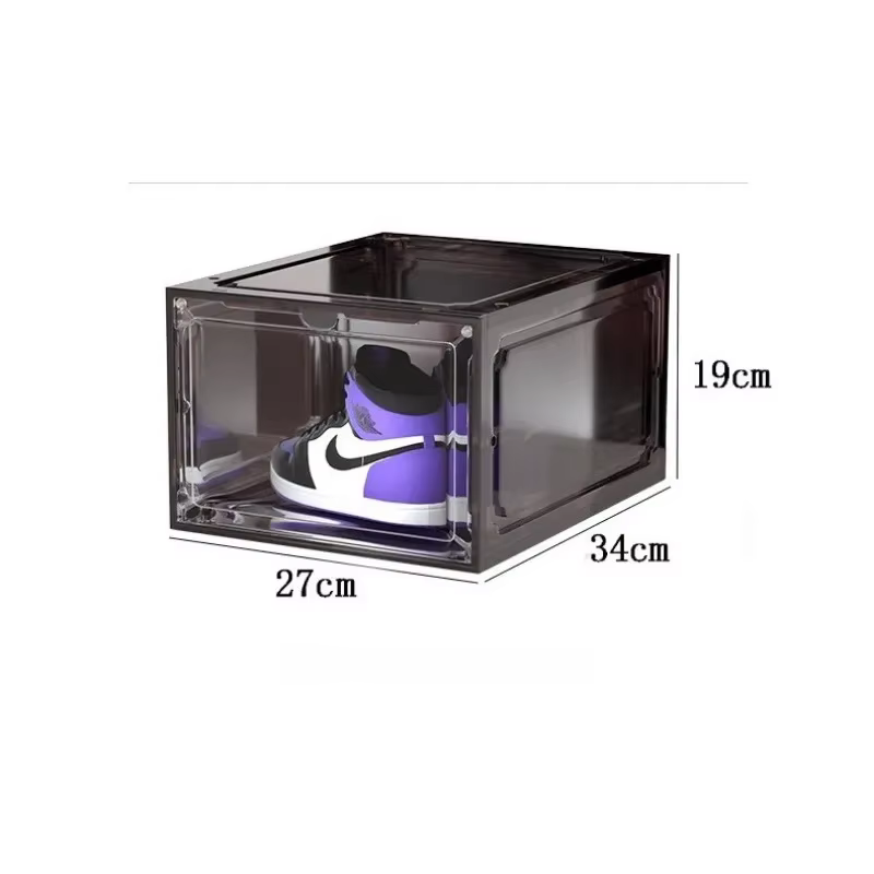 Boîtes de rangement pour chaussures en acrylique transparent