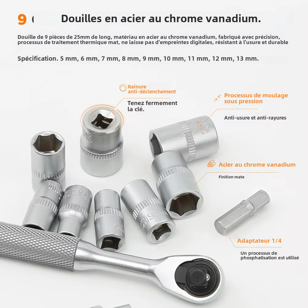 Tournevis à cliquet 42 en 1