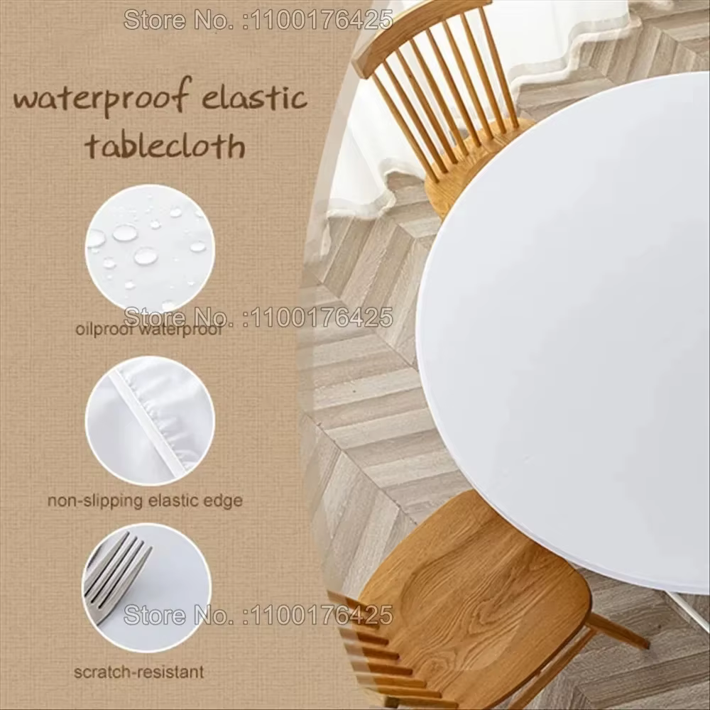 Nappe ronde ajustée personnalisée
